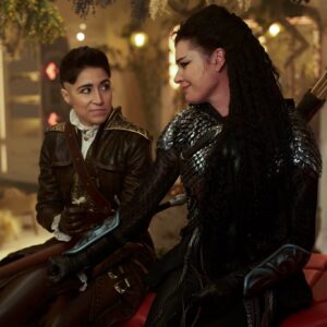 Melissa Navia Instagram - Thank you to all the fans who shared this picture all month and tagged me to let me know it was the June picture of this year’s Strange New Worlds calendar. In the words of @oneimpossiblethingatatime:

“Two years ago today ‘The Elysian Kingdom’ aired.

How wonderful that a little girl wrote her favourite characters as queer just because she could.

Thanks to melissaCnavia & @RebeccaRomijn who played it beautifully. 🖖🏻🌈”

Happy Pride. Today and every day.

#LLAP #StarTrek #StrangeNewWorlds