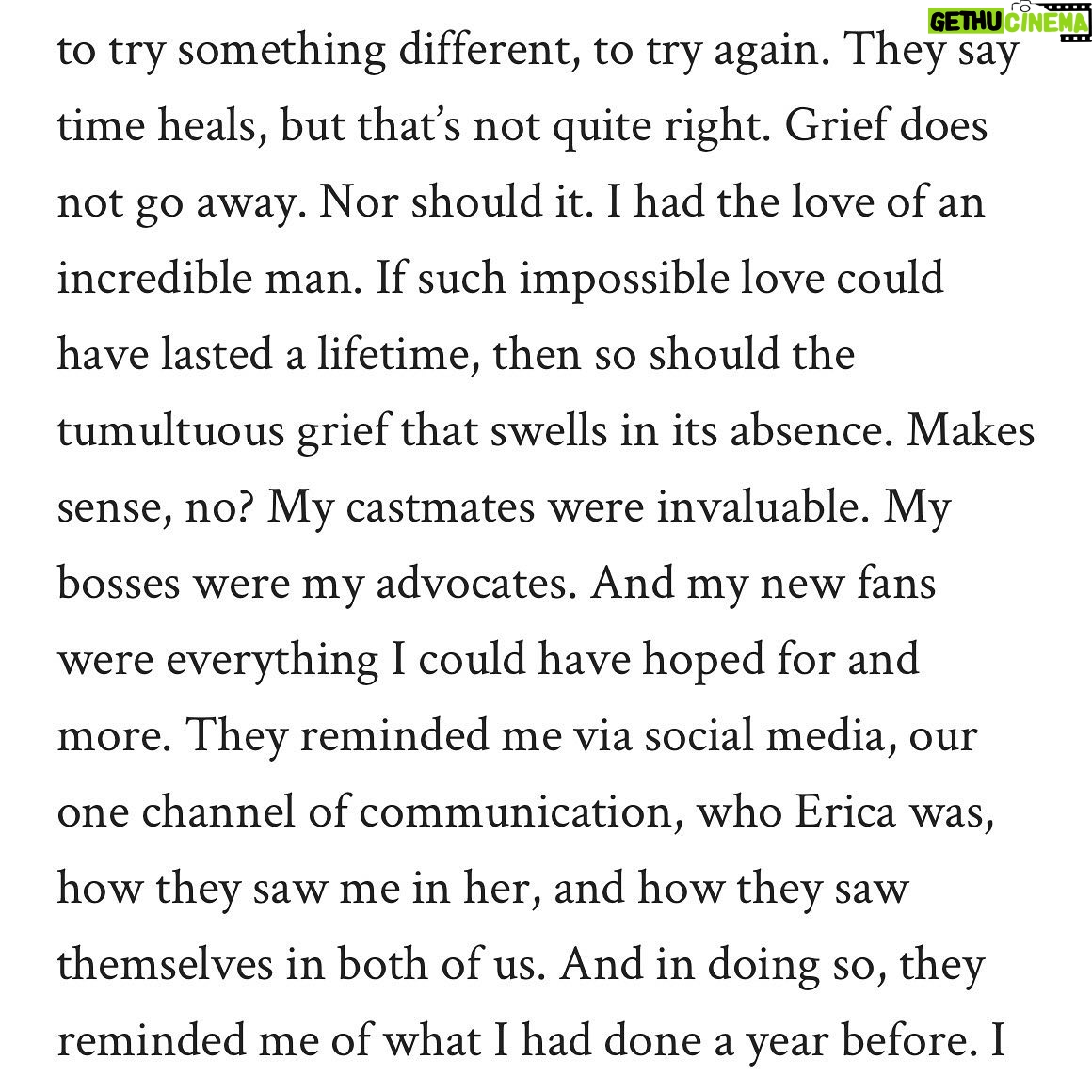 Melissa Navia - 5.4K Likes - This piece I wrote for @talkhouse is a part of my heart. āØLink in Bio⨠About my lifeās work, my dream role, and my late prince. And a thank you to my family, friends, and the #StrangeNewWorlds cast & crew who held me up, honored Brianās memory, and made me smile again.
Thank you to everyone who has already read it and messaged me or posted in any way to share how my words have reflected your own experiences with grief. The extraordinary people in your lives have changed you forever. Your memories of them are powerful. Keep telling their stories. Furious hugs to all of you. Furious because this sucks. Hugs because they help. #Grief changes everything. The pain is real. But itās okay. We got this. To the stars, through hardship⦠šš #ForBrian @thesagespeaksnyc #StarTrek #StarTrekSNW @startrek @startrekonpplus @talkhouse #Talkhouse @imprintpr @take3talent @erabon @natashamatallanamarken @mattsherman #actorslife