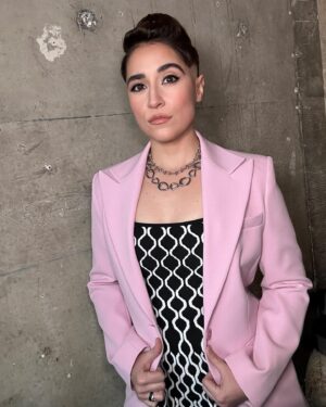 Melissa Navia Instagram - ⛓️💖⛓️

Makeup @scotiaboydmakeup
Hair @creepycheekytiki
Necklaces @upandarmed
Dress & Jacket @majeparis

#PortrayHer #GirlsLeadSTEM #SeeItBeIt
@geenadavisorg @ifthenshecan