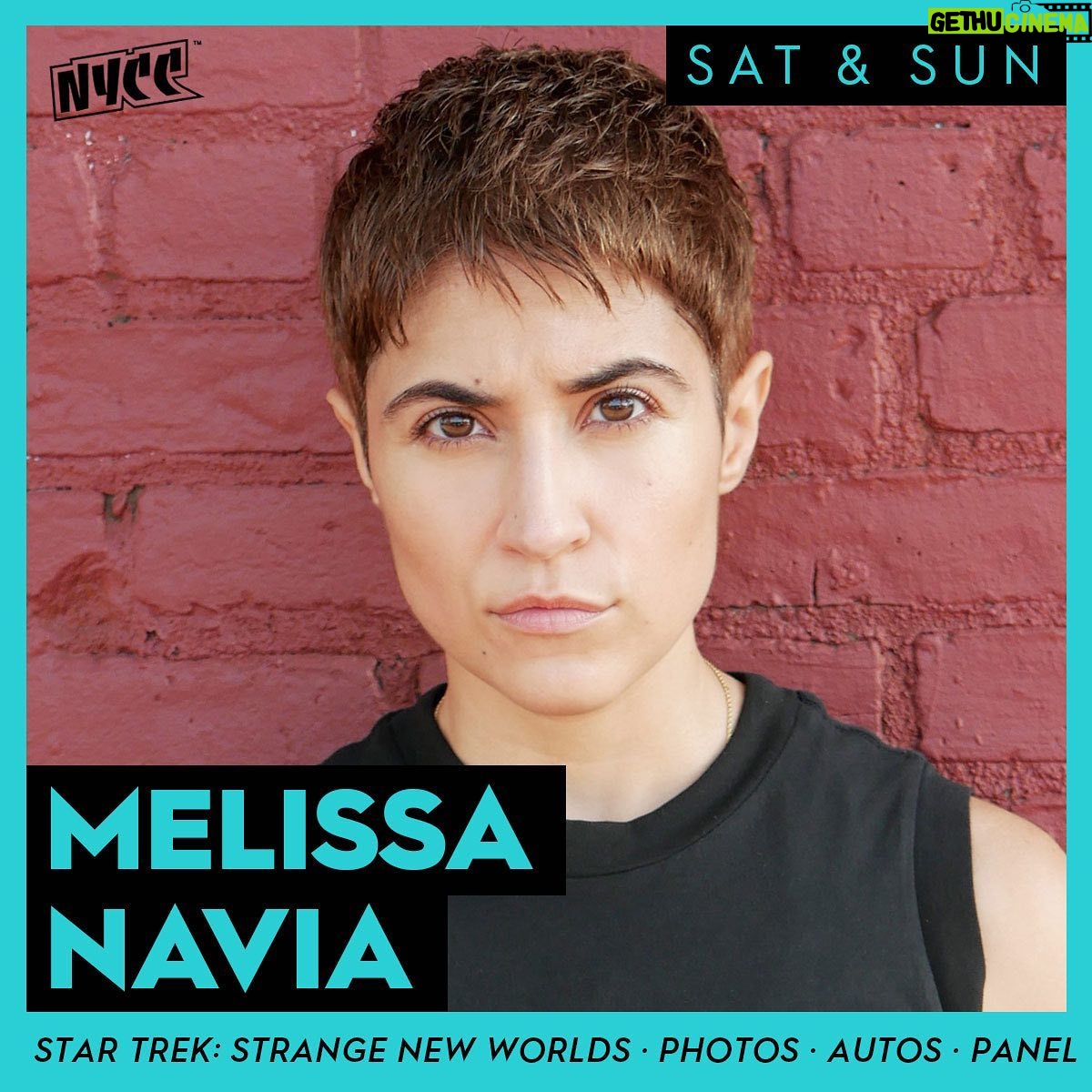 Melissa Navia - 2K Likes - Only gonna be able to rock out at 2 conventions this year: Las Vegas and NYC. Going big and going home. 😌 Still tix left for @newyorkcomiccon in October, so get in on it. See my IG story for links. After that…see you in 2023! 🖖 #NYCC #NYCC2022