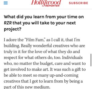 Mena Suvari Instagram - MENA x RZR x HOLLYWOOD REPORTER
Thank you @hollywoodreporter for the spotlight on SAG Award Winner and @bafta nominee, the incredible @menasuvari for her ferocious work in our series @rzrseries @officialgalafilm what a lovely and generous illustration of dreams that come true through cinema! Thank you Mena for your generous words.

Photo @dvgphotography 

#rzrseries #menasuvari #galafilm #hollywoodreporter #fyc #emmy #rzr #davidbianchi #producer #showrunner #celebritynews