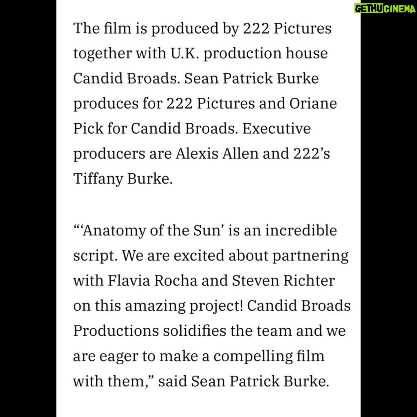 Mena Suvari - 3 Likes - So excited to be a part of this, absolutely cannot wait, and completely honored. ✨
•••••••••••••••••••••••••••••••••••••••••••••••••••••••••••
Repost from @candid_broads_prod
•
As we currently stand on home soil (or sand, really) in the midst of the Cannes Festival, we thought it would be time to share some good news we’ve been, until now, keeping tucked away under our cinema seats.
We are immensely excited to be joining US production company 2:22 Pictures on the upcoming psychological drama “Anatomy of the Sun”, written and directed by @stevenrichterfilm (Raindance ‘Film of the Festival’ nominated feature “Centre of Gravity”).
The film will be headlined by “American Beauty” actress @menasuvari and rising Canadian star @antoineolivierpilon, two members of a grief-stricken family in which the son (Pilon) is haunted by visions of his late sister and strives to piece together the details of her untimely death.
Richter gives us a small taste of the feel of the film by calling it “an immersive visual and sonic narrative experience that blurs reality and the natural dreamscapes of the mind”.
Shooting for the feature is set to commence in fall of this year, with the title being represented by @concourse.media.
Thank you so much @variety for the article!
#womeninfilmandtv #casting #menasuvari #featurefilm #independentfilm #indiefilm #independentfilmmaker #independentfilmmakers #femalefilmmaker #anatomyofthesun #dramafilm #filmmakerfriday #indiefilmmaking #womeninfilm #indiefilmmaker