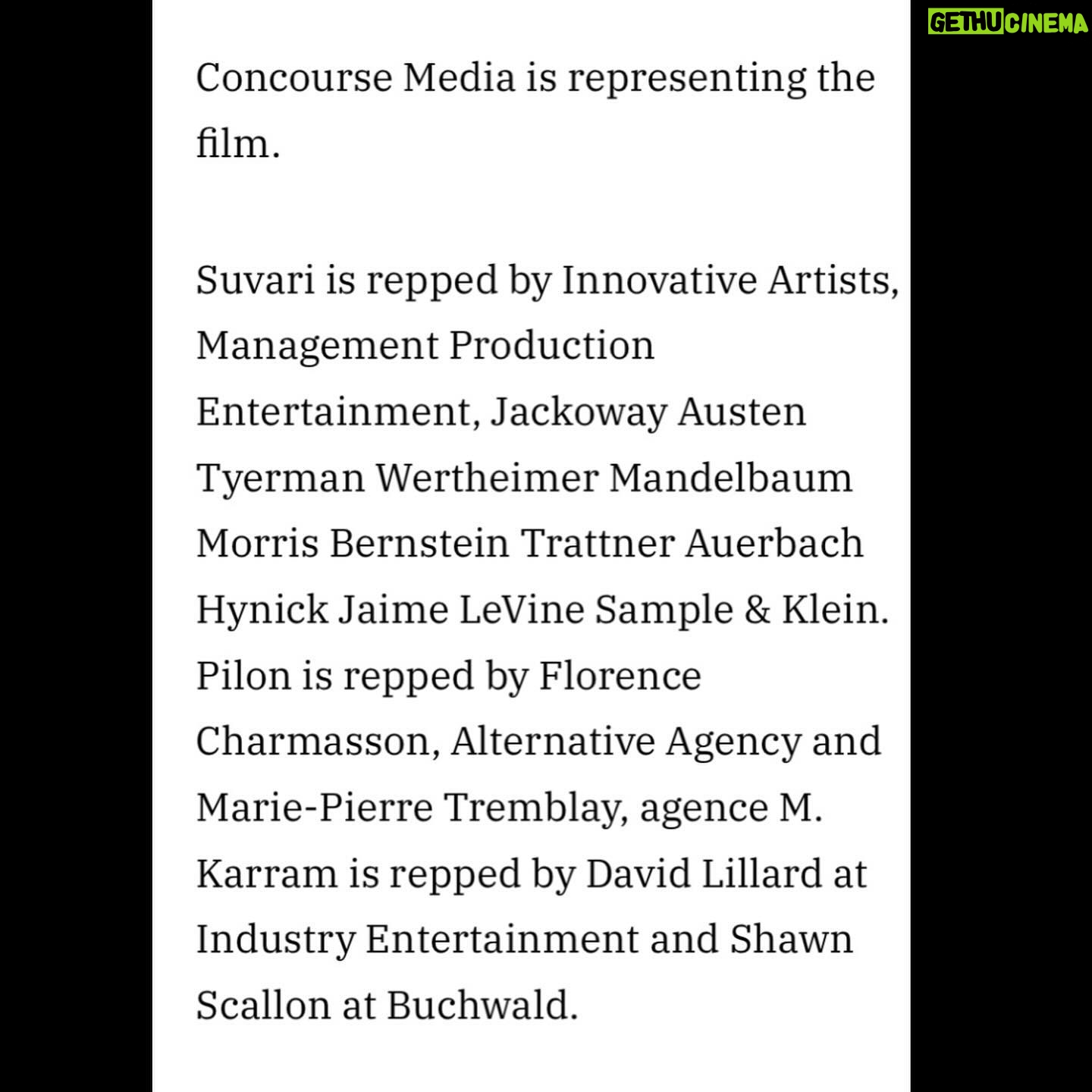 Mena Suvari - 3 Likes - So excited to be a part of this, absolutely cannot wait, and completely honored. ✨
•••••••••••••••••••••••••••••••••••••••••••••••••••••••••••
Repost from @candid_broads_prod
•
As we currently stand on home soil (or sand, really) in the midst of the Cannes Festival, we thought it would be time to share some good news we’ve been, until now, keeping tucked away under our cinema seats.
We are immensely excited to be joining US production company 2:22 Pictures on the upcoming psychological drama “Anatomy of the Sun”, written and directed by @stevenrichterfilm (Raindance ‘Film of the Festival’ nominated feature “Centre of Gravity”).
The film will be headlined by “American Beauty” actress @menasuvari and rising Canadian star @antoineolivierpilon, two members of a grief-stricken family in which the son (Pilon) is haunted by visions of his late sister and strives to piece together the details of her untimely death.
Richter gives us a small taste of the feel of the film by calling it “an immersive visual and sonic narrative experience that blurs reality and the natural dreamscapes of the mind”.
Shooting for the feature is set to commence in fall of this year, with the title being represented by @concourse.media.
Thank you so much @variety for the article!
#womeninfilmandtv #casting #menasuvari #featurefilm #independentfilm #indiefilm #independentfilmmaker #independentfilmmakers #femalefilmmaker #anatomyofthesun #dramafilm #filmmakerfriday #indiefilmmaking #womeninfilm #indiefilmmaker