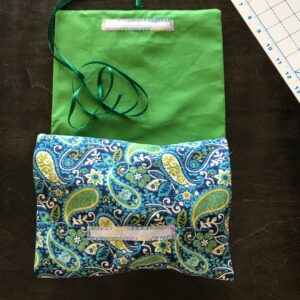 Meredith Monroe Instagram - When your beautiful #sil asks you to make a #remedy #bag for her you bust out your #sewingskills make a #pattern & go #shop for her #fav #colors & make it w/ #love. 💙thanks to @debbieshore for your awesome #youtube bag #tutorial where I learned how to make my 1st #elasticised #pocket 🎉 p.s. love your tutorials, your energy, your cute sewing buddy & you have great hair, I’m not stalking you promise!  but if you ever want to sew together I’m in 🤣🤣! #sewingproject #sewingsaturday #sewinglove #sewingmama #sewingfun #sewingisfun #ribbon 🎀 #fabric #fabricaddict #paisley #craft #maker #homeopathy 🌈