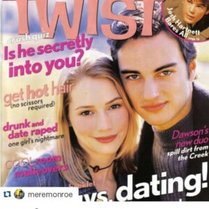 Meredith Monroe Instagram - The #McPhee’s now & then.  Love Kerr’s #rockabilly hair in the #twist shoot! ⚡️ Speaking of #hair a huge thank you to the #supremely awesome @kozmonyc for rocking mine And many thanks to the supremely awesome @thenicoleblais for making me feel & look fab & keeping an eye out for #wardrobemalfunction 😜 And that #dress !! thank you @zacposen for making a #gal feel like a #WOMAN #Stunning #colors, #print & #cut !  Thanks for an amazing #team @entertainmentweekly !  #greattimes #greatlaughs #greatpeople! #andiemcphee #creekweek #blessed🙏 #grateful #reunited #reunion #love