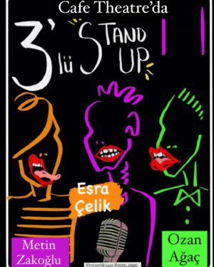 Metin Zakoğlu Instagram - Cafe Theatre’ın komedi  kulübü sunar. Bu Cumartesi saat 18:00’de Metin Zakoğlu’nun da katılımı ile üçlü Standup gecesi sizlerle. @esracelik1445 ve @ozan_aagac gibi Zakoğlu’nun yetiştirdiği genç komedyenler Metin Zakoğlu ile sizlerin karşısında kendi hikayelerini anlatacaklar. Yaklaşık iki saat boyunca çok gülecek ve eğitimli standup’çılarla doğru yerde olduğunuzu hissedeceksiniz. Unutmayın komedi ciddi bir iştir. @cafetheatreistmarina