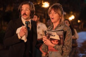Michael Angarano Instagram - episodes 5-6 of MINX are now streaming on @hbomax! i hope everyone is enjoying the show so far. here is the truly great @opheliabits and i in episode 6, which was directed by the also truly great @carrie_rachel…#minx #minxonmax