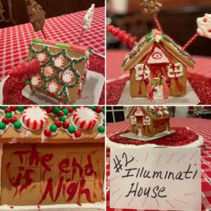 Michael Angarano Instagram - i am very happy to announce that despite EVerything happening in the world... the Annual Angarano/Erskine Gingerbread House Competition is here! please pick your favorite house 1-10...