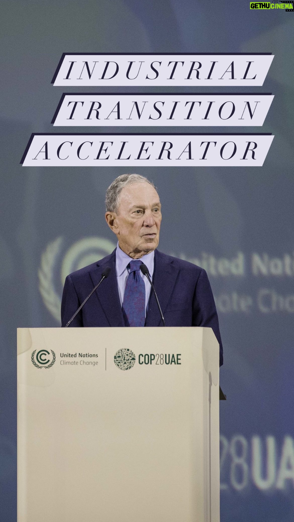 Michael Bloomberg - 3 Likes - By 2050, carbon emissions from industry, transport, and energy sectors could increase by more than 30%.
To combat these emissions, I announced the Industrial Transition Accelerator alongside @cop28uaeofficial President Dr. Sultan al Jaber, @unclimatechange, and Mark Carney – the largest decarbonization initiative to date.
Learn more at the link in bio. #COP28 #COP28UAE