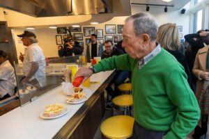Michael Bloomberg Instagram - It was great to help open my friend @motzburger’s new joint @hamburger_america. My advice: Go for the burger, stay for the egg cream.