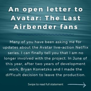 Michael Dante DiMartino Instagram - @bryankonietzko also wrote a statement concerning our departure.
🌊⛰🔥🌪
.
.
.
.
.
.
#avatar #avatarthelastairbender #michaeldantedimartino #legendofKorra #avataraang #avatarkorra #avatarfandom #fantasytvseries #korra #uncleiroh #iroh #stoicphilosophy #irohquotes