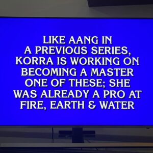 Michael Dante DiMartino Instagram - What is… Wind Warrior? Avatar made an appearance on @jeopardy!