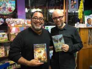 Michael Dante DiMartino Instagram - Had a great book talk last night at @hicklebees bookstore. Thanks to @armand_baltazar for asking me great questions. Armand has written an awesome time travel book with tons of beautiful illustrations called Timeless.
