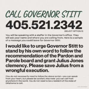 Michael Eric Dyson Instagram - #IStandWithJulius Posted @withregram • @vanjones68 #JusticeForJulius! Please SHARE to save an innocent man's life! Swipe ➡️ for more information about his case from @so.informed:

🚨 Julius Jones is scheduled to be wrongfully executed by the state of Oklahoma THIS week. 🚨⁣
⁣
There is absolutely no reason why this should happen.⁣
⁣
Governor Kevin Stitt’s own Pardon and Parole Board TWICE recommended that Julius be spared from this execution.⁣
⁣
Playing politics with the life of an innocent individual who has already been subjected to 20 years of wrongful incarceration is cruel. But that’s the thing about the death penalty—every single aspect of it is cruel.⁣
⁣
I am encouraging each of you to use your voice for Julius Jones over the next several days. Make phone calls to Governor Stitt’s office, send an email, and urge your elected officials to use THEIR platforms to speak out against this wrongful execution.⁣
⁣
There is power in using your voice. And there is even MORE power when we use our voices collectively #JuliusJones @justiceforjulius