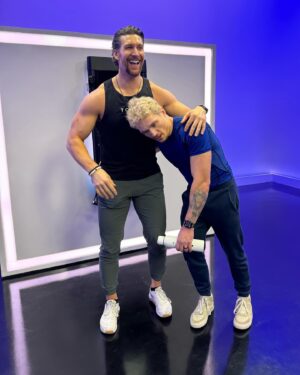 Michael Jones Instagram - What better way is there to celebrate a year on @tonal than by going to NYC to visit the studio and work out with my favorite trainer, @joerodonis? There isn’t one. What a trip! #NotSponsored #WentForFun #ItWasAwesome