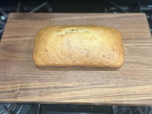 Michael Jones Instagram - I made banana bread at 2am. Did you know you can over ripen an unpeeled banana in 20 minutes by putting it in the oven? You do now!