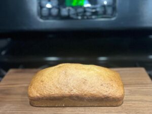Michael Jones Instagram - I made banana bread at 2am. Did you know you can over ripen an unpeeled banana in 20 minutes by putting it in the oven? You do now!