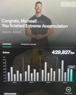 Michael Jones Instagram - Another milestone complete. Thanks @tonal and @joerodonis for changing my life. Almost 8 months in and I’m just getting started.