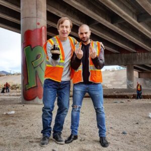 Michael Mando Instagram - Here's to whoever said Mondays can't be fun #bettercallsaul all NEW TMRW #behindthescenes #saulgoodman #nachovarga #bobodenkirk