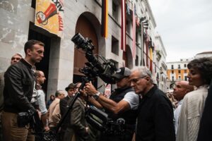 Michael Mann Instagram - Filming in Brescia with Roberto De Angelis. FERRARI is in theaters and now available to watch at home. 
link in bio. 

#ferrarimovie