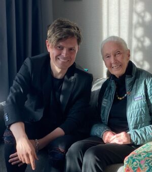 Michael Patrick Kelly Instagram - Still drawing so much from one of the most inspiring encounters of my life - very grateful to have met Dr. Jane Goodall. 

Thank you for the existential importance of your work, for being a beacon of hope in this world, and for what you have given me for my personal course as a human and artist. 

MPK 

@janegoodallinst @janegoodalldeutschland 
#JaneGoodall #Hope #AnimalProtection #Nature #Humanity #Biodiversity #Environment #SaveThePlanet 
#MichaelPatrickKelly