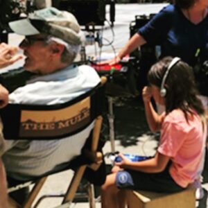 Michael Peña Instagram - My son Roman watching some takes besides Clint Eastwood on the set of the Mule. When he’s older he’ll know just how cool this was.!