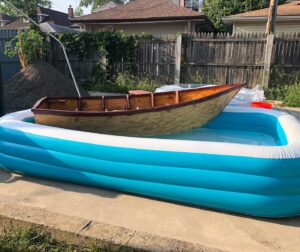 Michael Peña Instagram - My brother built a boat for the pool. The inflatable pool. Dude is a legend.