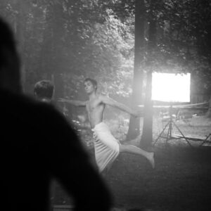 Michael Provost Instagram - Black & White BTS by @mccabeslye 📸  The Trilogy is complete July 16th with Fear Street 1666 #netflixfilm
