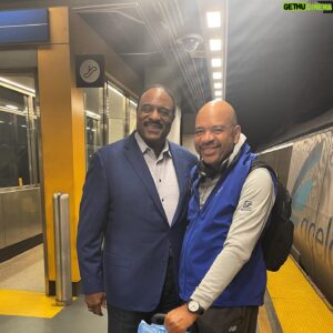 Michael Wilbon Instagram - Couldn’t possibly have a better traveling companion on Acela DC to NYC than James Brown (shhh! Don’t tell Tony)…
