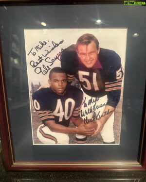 Michael Wilbon Instagram - I’m not much on memorabilia…but I’ll always cherish this gift from Misters Sayers and Butkus, my idols. Don’t want to believe they’re both no longer with us now that Dick is gone…Rest In Peace Legends…