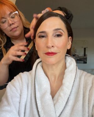 Michaela Watkins Instagram - Last night’s #Paint premiere was maybe the best I’ve ever been to for a variety of reasons. 
1: it was so fun to make because this cast is RIDICULOUSLY funny and talented. 
2: @britmcadams wrote and directed the hell out of it. This is a 12 year process and it’s finally out in the world. 
3: @anniesertich @amyslomo @dvanfang @nickwcollins @fred4all were the BEST dates 
4: lots of @thegroundlings pals peppered in the film and they are as ever- great comedians and great humans. @barahsakers @therealsmedley @scottbeehner @rygaul (and of course @wendimclendoncovey our hysterical costar)
5: I saw the film for the first time in its completion and — ITS GREAT.  One never knows how things will turn out and it’s such a quirky specific little gem IN MY OPINION. 
6: so much of the cast and crew flew out for last night and we got to reunite the family. Special props to @yulitzin our hair dept head, who took a day trip from her job in Florida to be here and did my hair last night. @allie_pearce (cost designer and hottie in the Photo Booth w/ me) @ricardolouison and so many more. Forgive me. 

The only bummer was @ciararenee8 was too busy starring in her play @geffenplayhouse to attend and she was DEEPLY MISSED. (Pictures from set above) and also EXTREMELY MISSED is @lusiastrus who makes me guffaw on and off screen. Genius 

Thank you to this glam team. 
Makeup: @lizlash ride or die
Hair: @yulitzin as mentioned
Styling: the kind and patient @kimmyerin who got me showing more skin than my usual. ❤️

 🙏💕🙏

@smythebrand
@lagencefashion 
@levianjewelry
@nadrijewelry
@mingyuwangnewyork

And shout to PR @lindsayk927 @snappyjro 

Thanks @ifcfilms- in theaters April 6th!