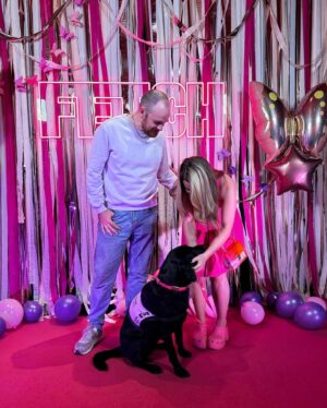 Michelle Brasier Instagram - Happy International Guide Dog Day! I’m so proud to be an ambassador for @guidedogsaustralia and I love taking my perfect angel ambassador dog, Eva everywhere I go. Together we offer people, restaurants, drivers, theatres, red carpets and sets the chance to experience having a Guide Dog around. Eva has won over many people who were originally fearful of dogs or unsure of what exactly a Guide Dog does and it’s so amazing to watch her work so confidently and gently. She’s become part of the furniture at @comedyrepublicmelb and @sonny_ray_cafe and I couldn’t be more proud of her. Guide dogs play a pivotal role in many people’s lives. The bond between a guide dog and their handler is so special. Guide dogs change lives (and have access all areas passes, don’t forget baby!).