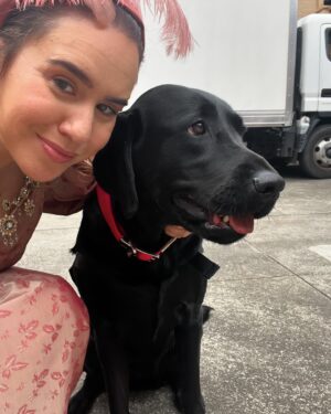 Michelle Brasier Instagram - Happy International Guide Dog Day! I’m so proud to be an ambassador for @guidedogsaustralia and I love taking my perfect angel ambassador dog, Eva everywhere I go. Together we offer people, restaurants, drivers, theatres, red carpets and sets the chance to experience having a Guide Dog around. Eva has won over many people who were originally fearful of dogs or unsure of what exactly a Guide Dog does and it’s so amazing to watch her work so confidently and gently. She’s become part of the furniture at @comedyrepublicmelb and @sonny_ray_cafe and I couldn’t be more proud of her. Guide dogs play a pivotal role in many people’s lives. The bond between a guide dog and their handler is so special. Guide dogs change lives (and have access all areas passes, don’t forget baby!).
