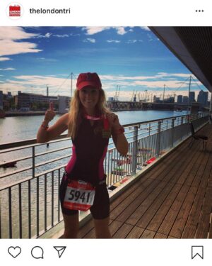 Michelle Dewberry Instagram - This memory popped up on my phone. The first Olympic distance triathlon I ever did! @thelondontri Managed to complete it in sub 3 hours which is something I’m super proud of. 🏃‍♀️ 🏊‍♀️ 🚴‍♀️ 
.
.
Since my spinal surgery in 2019, I haven’t done a single sporting event because I am now in pain every day and it sucks😩
.
.
I’m looking forward to one day, when the world returns to normal and my pain has hopefully eased a little 🤞, finding a sport event and training for it again. I just will perhaps need to take it a little easier next time.
.
.
I’ve done so many events ranging from assault courses, triathlons, half marathons, full marathons and more 5k & 10k runs then I can remember.... I miss the excitement of the events, the team spirit, the training, the feeling of achievement I get and as cheesy as it sounds, the medal at the end! 🏅 
.
.
.
.
.
.
#triathlon #triathlete #marathonrunner #runner #sportygirl #acdf #acdfsurgery #chronicpain #achievments #motivation #olympicdistancetriathlon #sporty #spinalpain