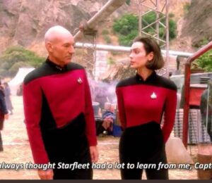 Michelle Forbes Instagram - Thanks for all the very kind words. 
So very sweet 💕
Ro taught me a lot. I’ve held those lessons close. 
She always stayed true to her word & beliefs. 
Always honest. Even if uncomfortable. 

Was very happy to be back in Patrick & Johnny F’s arms and eat breakfast and laugh together again! 

Much gratitude to Roddenberry for the original universe. Always seeking peace & unity through our human frailty. 
I will be forever grateful to Rick Berman & Jeri Taylor for creating this character. It’s been sweet to carry and hold her for decades. 

She’s such a deep part of my heart and I love that we share that. 🕊🤍🕊️