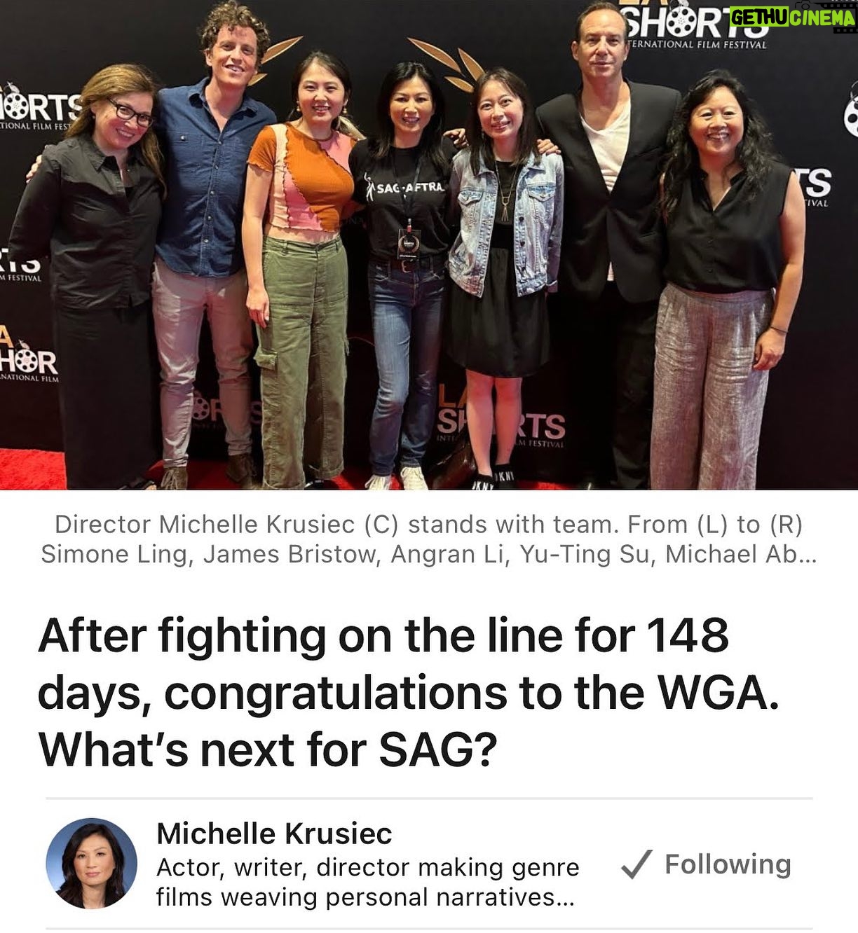 Michelle Krusiec - 164 Likes - Remember when I blogged? I went on retreat last month and came back thinking about the meaning of value and our time. You can read about it on my @linkedin. 🙏🙏🙏 link is in bio. #sagaftrastrong #unionstrong #sagaftrastrike #sagaftra