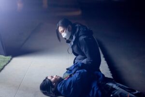 Michelle Krusiec Instagram - Gregory Crewdson was one photographer DP @cristina_dunlap and I talked about for creating the look of BITE. Cristina did a beautiful job in this night look. Since we shot during the HEIGHT of the pandemic while I was in the @americanfilminstitute Directing Workshop for Women - suffice it to say - this was an ambitious as F project. The film climax took place at night and I was condensed to shooting this over the course of two half nights with one giant 10k light that I could only afford to rent for one night so we could only shoot in one direction for the most important scene of the film. We had stunts and a very complex and emotional scene and just writing about it is a little triggering. Since I just listened to the podcast @hiddenbrain about failures and how we never talk about failures only our successes, I didn’t succeed in getting the final scene I wanted in my head, but I shot to the very last second before my producer shut us down due to our pandemic curfew. I think about how I could have directed that last night better, but I learned so much in making BITE. Every frame was earned, every direction I gave or failed to give, made me a better director. BITE plays this Friday at @lashortsfest Link in bio. Tix standby at door. #filmfestival photos by @olugbenga_o @mellylee_