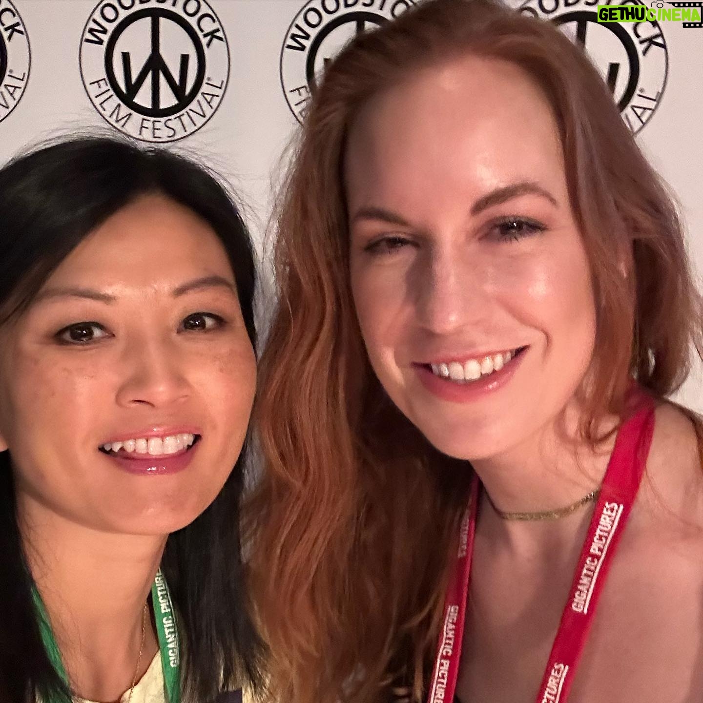 Michelle Krusiec - 383 Likes - Thank you @woodstockfilmfestival for an event filled weekend including a loudly cheering audience for Nian. I watched the mind blowing film INVISIBLE NATION (more on that in a separate post) directed by gifted storyteller @vhopeful. Met award winning filmmaker @brewsterjoe, Nian played alongside his film Black Girls Play also directed by Michele Stephenson. Met father of indie filmmaking Victor Nunez whose film Rachel Hendrix starring Lori Singer won best narrative. And I love when I get to hang with programmers like Amanda Naseem. Our film Nian was nominated for the Mark Braunstein Maverick Award šthanks Charlee Liebskind, Meira Blaustein for the recognition. The awards ceremony honored James Ivory who is 95 and won an Oscar at the age of 87! So moving. My tee is 70s vintage anti police brutality slogan, perfect for Woodstock.