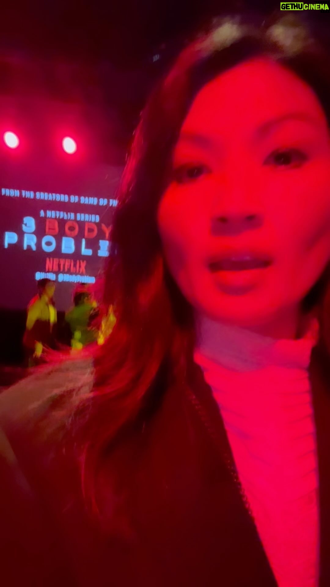 Michelle Krusiec - 227 Likes - Went to what I thought was a private screening with @capeusa and @goldhouseco and turned out to be a huge @netflix event. Three Body Problem is a widely regarded sci-fi book by Liu Cixin that begins its infiltration today on Netflix as a series adaptation! #ilovescifi #scifigeek #threebodyproblem