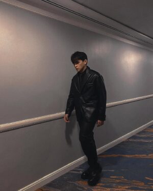 Miggy Jimenez Instagram - yours truly.

had a hard time to complete my leather suit but i was able to do it practically. with a huge help from my brotha jelo to prep and a place to crash in haha, mama jett for the finishing touches, and tommy kuya jay for taking pics solid kayo. it was a good night met new faces. grateful for this experience thank you. x 

#abscbnball2023
