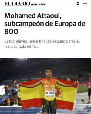 Miguel Ángel Revilla Instagram - El torrelaveguense Mohamed Attaoui consigue la plata europea en 800 mt. Enhorabuena por ese gran resultado.