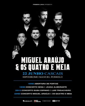 Miguel Araújo Instagram - Estamos sensivelmente a um ciclo lunar do ansiado concerto no Hipódromo de Cascais que estamos a preparar com todo o entusiasmo.
Temos uma boa e uma má notícia para vos dar.
A má notícia é que restam pouquíssimos bilhetes em pé, por isso, se estão a tentar juntar o grupo todo de amigos para irem numa camioneta, arriscam-se a que já não dê. Assim sendo, esqueçam o primo da amiga que anda há semanas para confirmar a presença no evento e tratem de vocês, que amigo não empata amigo. 
A notícia boa é dirigida sobretudo ao nosso público mais lambão e/ou com indicação médica para não participar em moches ou aulas de zumba. Após muito esforço, conseguimos viabilizar a existência de mais uma zona de lugares sentados (zona vip) que já está disponível para compra e que tem tantos lugares disponíveis como a Praia da Falésia em Agosto. 
Deixamos também a informação dramática quanto aos horários dos concertos dessa mesma tarde e garantimos que vale a pena chegar bem cedo, sentir o sol com os amigos e matar a saudade.
Vamos ter Joana Almeirante e Nena e logo a seguir Buba Espinho e Luís Trigacheiro.
As portas abrem às 16h e, a partir daí, será forrobodó e regabofe contínuo “toda a noite, toda a noite” (Toy).

Link para os bilhetes nas stories!