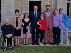 Miguel Maestre Instagram - Thanks to our amazing Governor general and mrs Hurley for amazing support and love to make Australia a better place more inclusive @gg_australia 
Good luck in your next adventure 
@busstopfilms