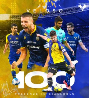 Miguel Veloso Instagram - Quattro stagioni con questi colori, 💯 volte Miguel 🟡🔵

“Orgoglioso di questo importante traguardo! Continuerò a dare tutto per questi colori! Avanti uniti per il finale di stagione”💪🏼💛💙