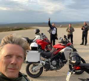 Mikael Persbrandt Instagram - No race this week, just a big adventure nort of 🎅 home Rovaniemi 👻 #rmheino #ducati #kaihorepublic #reindeermafia #saint