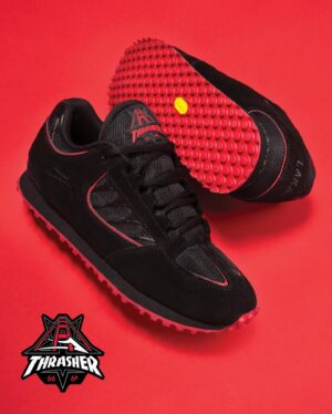 Mike Carroll Instagram - @lakailtd x @thrashermag x @66_6th 40 year Thrasher anniversary edition of my shoe out now at the 66 6th St. shop, select skate shops, and Lakai.com 🤘 Special Vibram outsole for stomping around those city streets. Sucka Free City!
#SkateboardingsBestKeptSecret 🤫