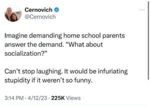 Mike Cernovich Instagram - How did you learn to socialize in public school?
