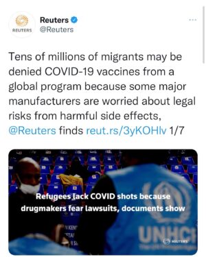Mike Cernovich Instagram - Doing an experiment. Don’t ruin it by posting unhinged comments. I want to see if this report from REUTERS gets flagged by fact checkers as “misinformation.”