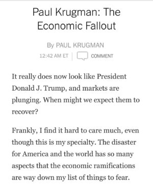 Mike Cernovich Instagram - (Scroll to see an amusing example of disinformation from the country’s supposedly paper of record.)

NYT on Trump’s 2016 win: “If the question is when markets will recover, a first-pass answer is never.” 

NYT on Biden’s 2020 win: “Making the Most of the Coming Biden Boom
The economic outlook is probably brighter than you think.”