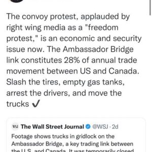 Mike Cernovich Instagram - “Slash tires, empty tanks, then remove semis from a bridge!” - Obama national security adviser.

It’s that easy.